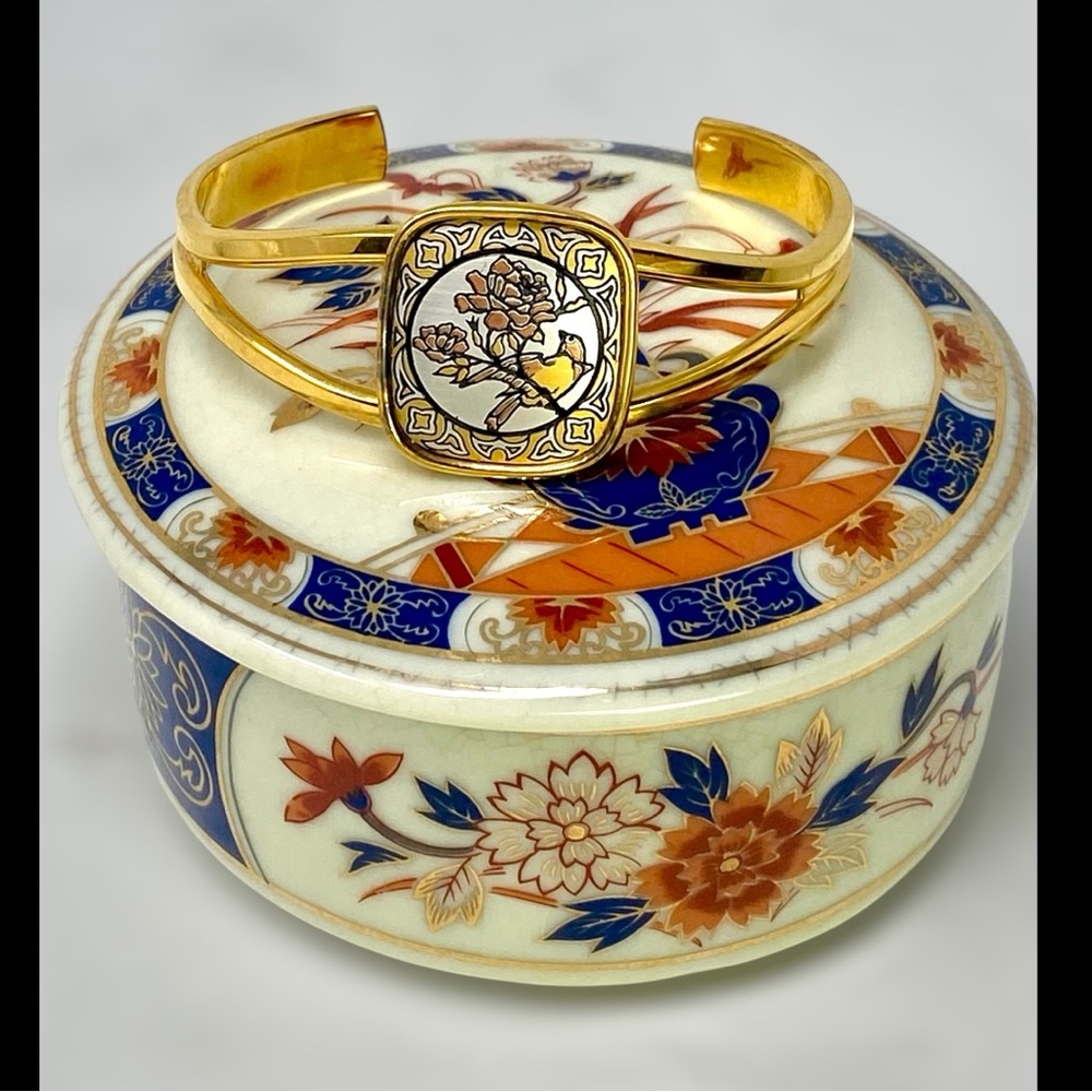 Reed & Barton Damascene Bracelet + Takahashi Japan Imari Trinket Box